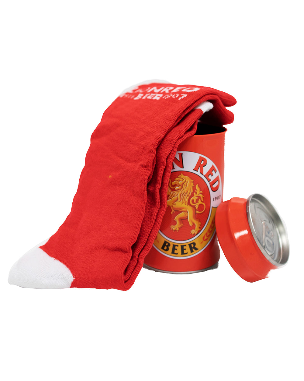 Lion Red Socks In A Can -  Beer Gear Apparel & Merchandise - Speights - Lion Red - VB - Tokyo Dy merch