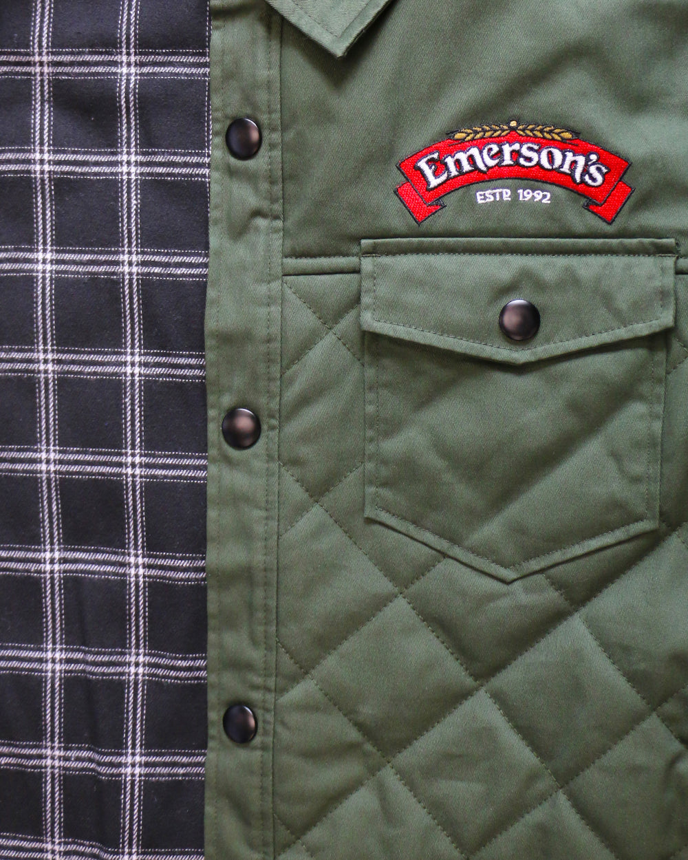 Emerson's Quilted Jacket -  Beer Gear Apparel & Merchandise - speights - lion red - vb - tokyo dry merch