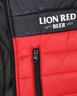 Lion Red Hooded Puffer Jacket -  Beer Gear Apparel & Merchandise - Speights - Lion Red - VB - Tokyo Dy merch