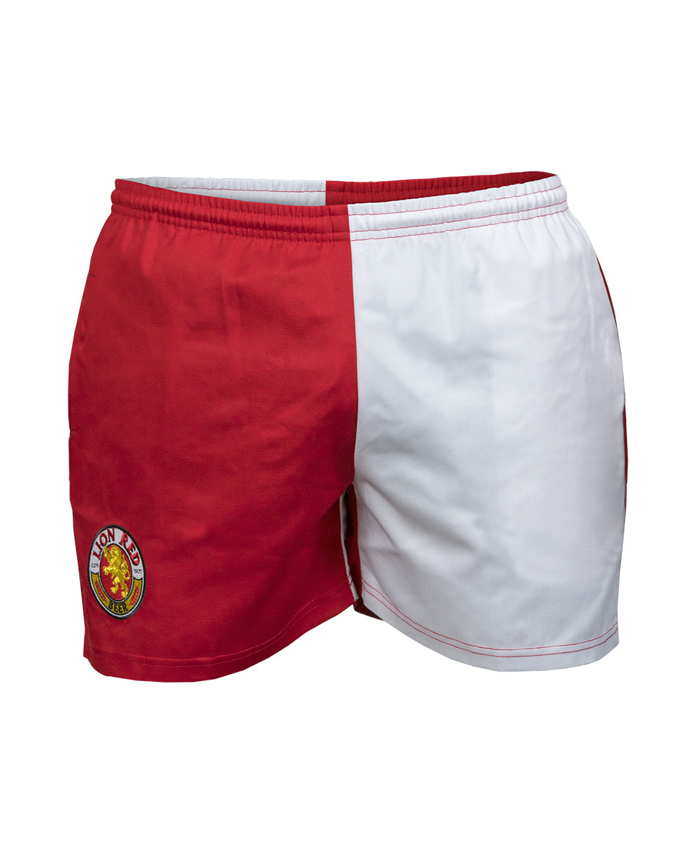 Lion Red Retro Harlequin Rugby Shorts -  Beer Gear Apparel & Merchandise - Speights - Lion Red - VB - Tokyo Dy merch