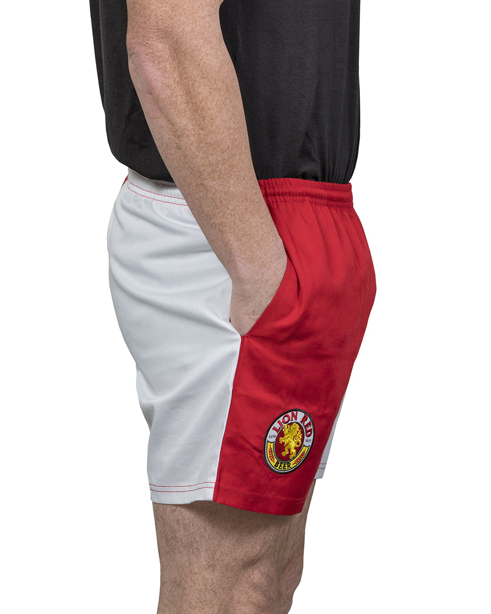Lion Red Retro Harlequin Rugby Shorts -  Beer Gear Apparel & Merchandise - Speights - Lion Red - VB - Tokyo Dy merch