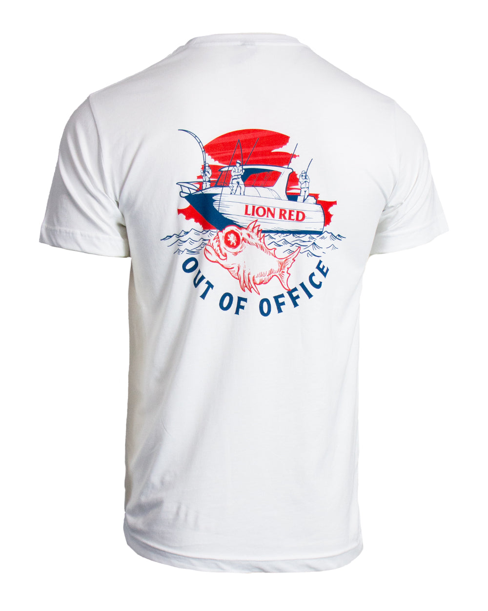 Lion Red Tee Fishing OOO -  Beer Gear Apparel & Merchandise - Speights - Lion Red - VB - Tokyo Dy merch