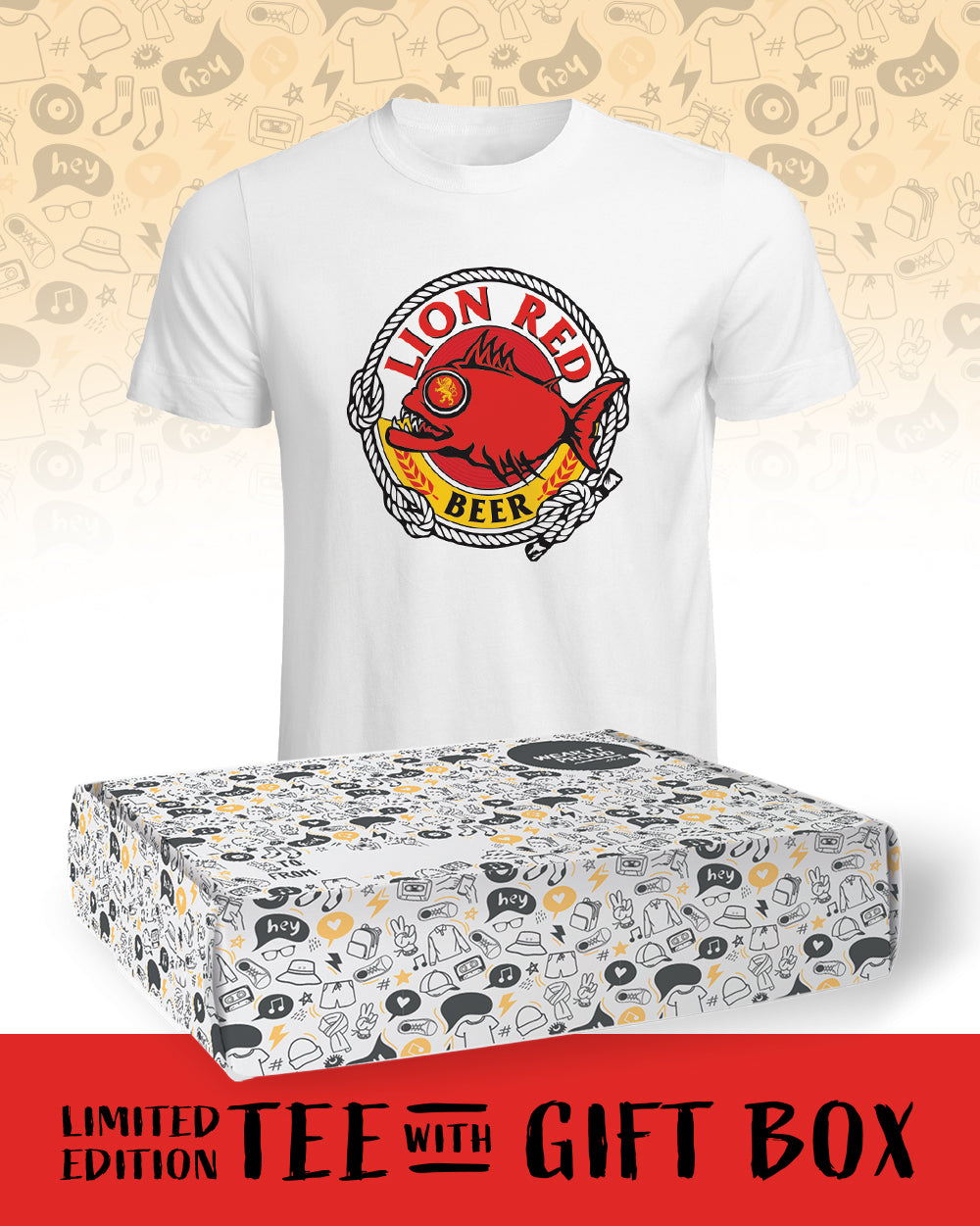 Lion Red Fishing Tee -  Beer Gear Apparel & Merchandise - Speights - Lion Red - VB - Tokyo Dy merch