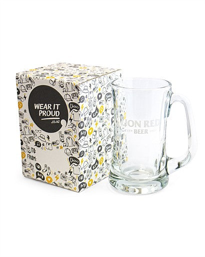 Lion Red Glass with Gift Box - Wear It Proud NZL