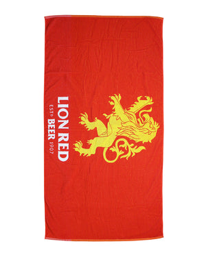 Lion Red Beach Towel -  Wear it Proud Beer Gear Apparel & Merchandise. 